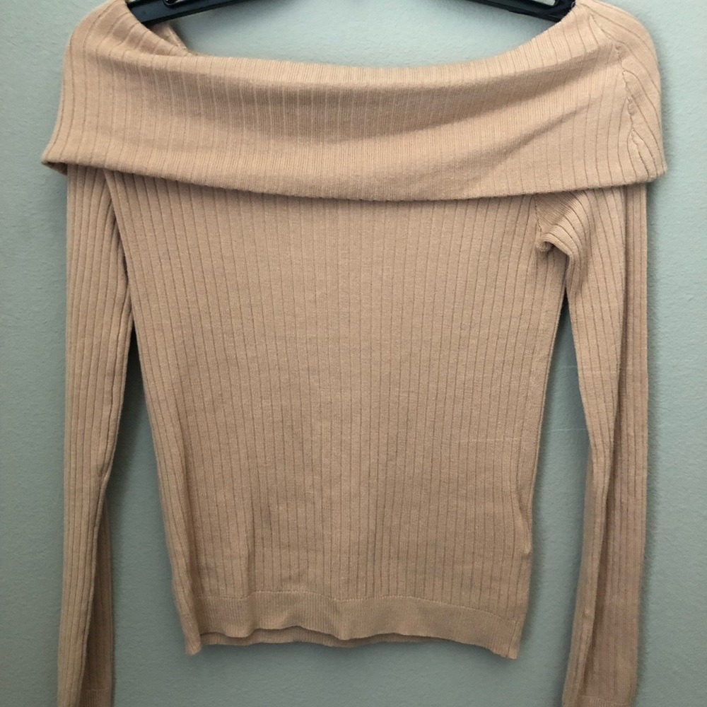 H&M off the shoulder long sleeve shirt